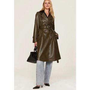 Marissa Webb Olive Trench Coat